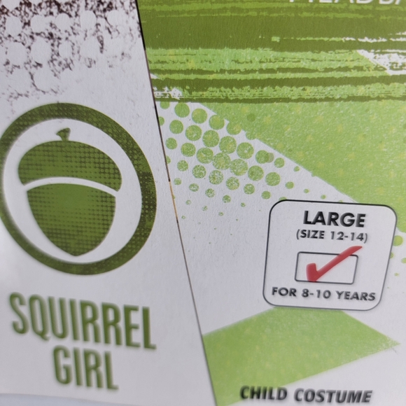 Squirrel Girl Marvel Rising Secret Warriors Costume Childs Girl L 12-14 Rubies - Picture 4 of 8